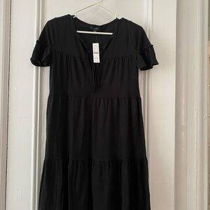J. Crew Black Midi Dress